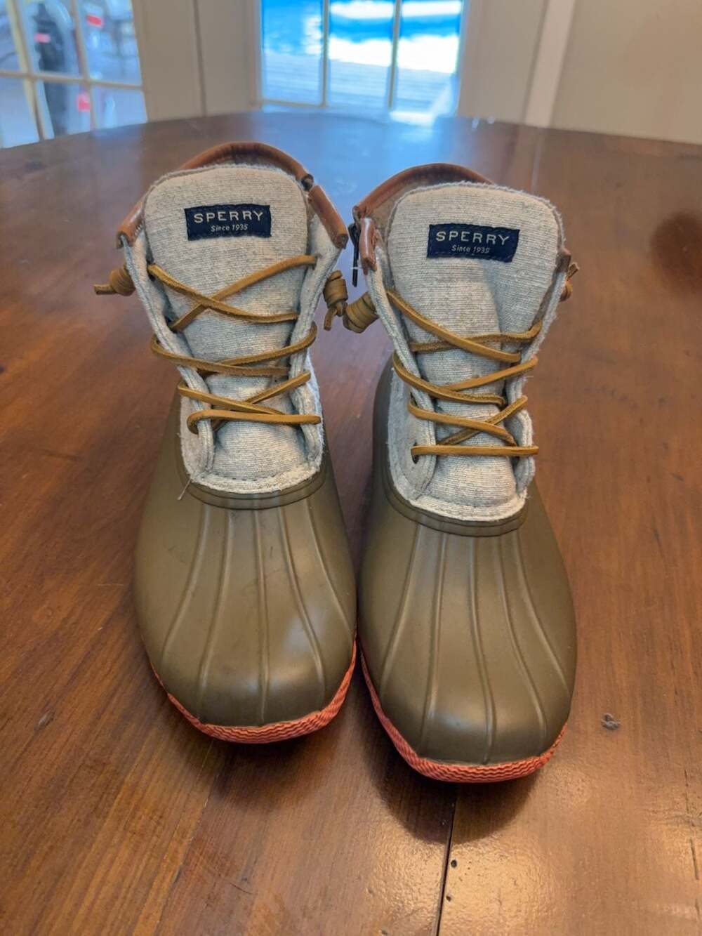Sperry Women's Saltwater Waterproof Rubber Duck Boots Size 8.5